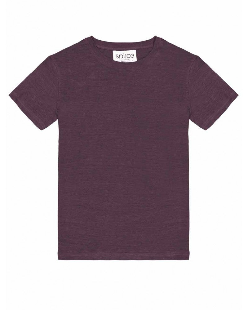 T-shirt gris charbon sur fond blanc coupe non cintrée en lin français de la marque Splice.